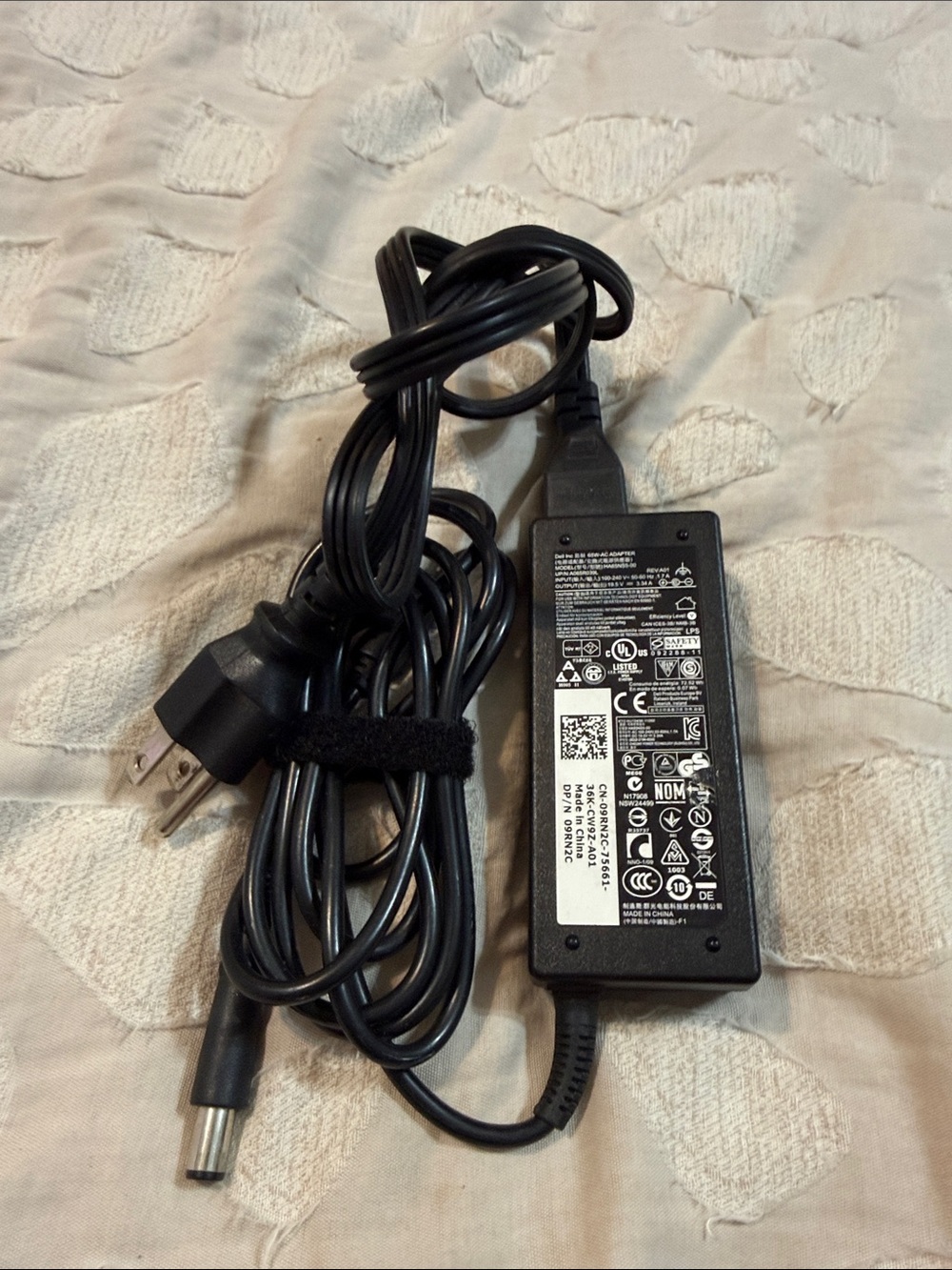 Dell Black Laptop AC Adapter with Barrel Plug